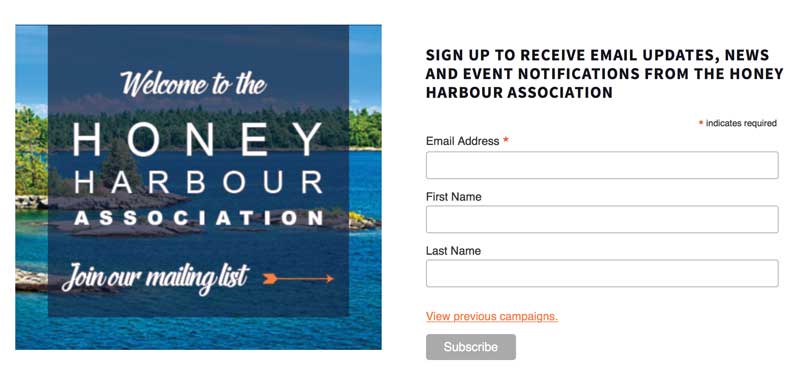 HHA email signup promo
