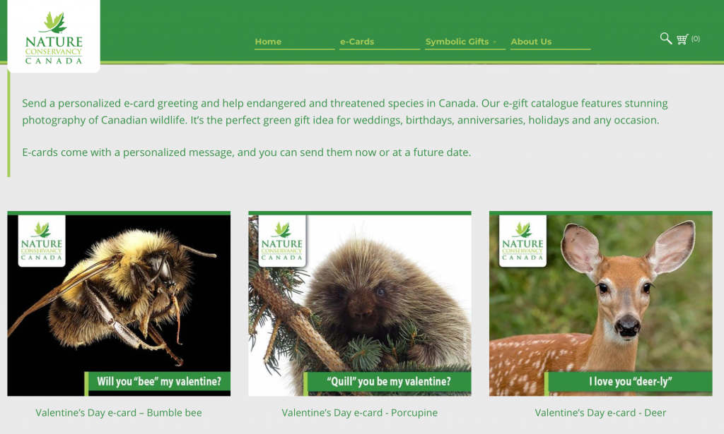 Nature Conservancy of Canada Gifts of Nature website written by India Longpre
